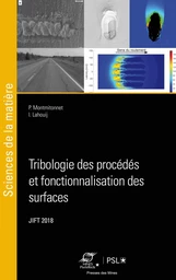 Tribologie des procédés et fonctionnalisation des surfaces