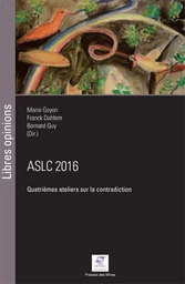 ASLC 2016 - Quatrièmes Ateliers sur la contradiction